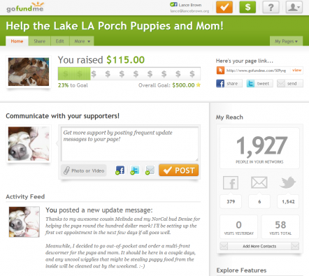 Help the Lake LA Porch Puppies and Mom! by Lance Brown - GoFundMe - 115